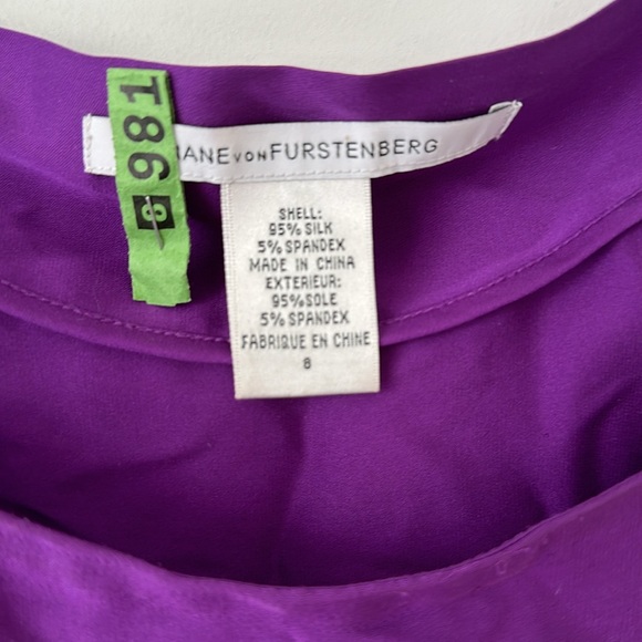 Diane von Furstenberg purple silk blouse - Picture 4 of 4